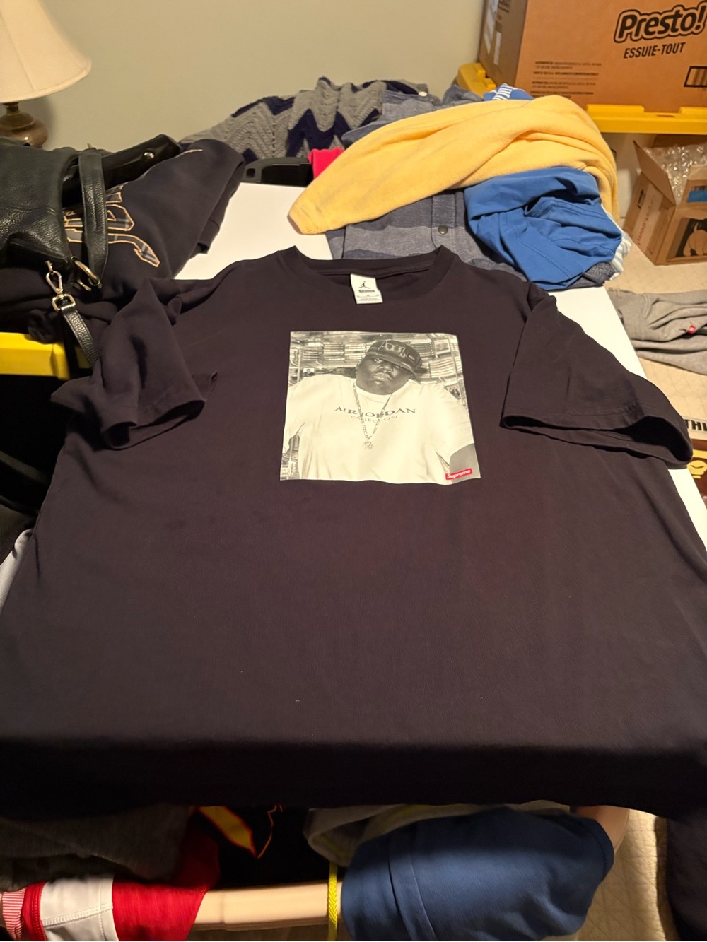 Supreme x Jordan Black Graphic "Biggie"